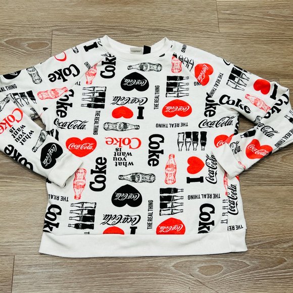 Coca-Cola Women’s Pullover Top  sweatshirt  Sz Small - Picture 1 of 9